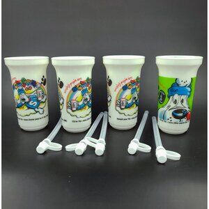 New Slush Puppie Plastic Cups Cup 6" - Set of 4 - Year 2000